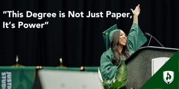 Theresa Peterson inspires the graduates