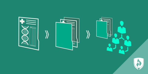 Icons showing medical records