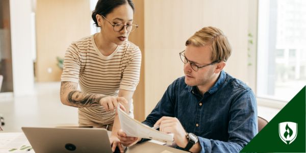 Two human resources professionals talk