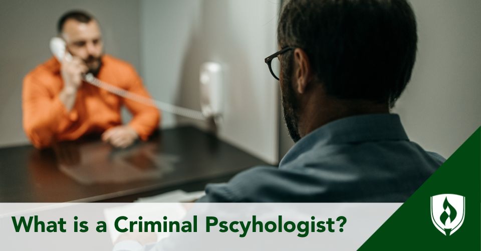 A criminal psychologist speaks with an incarcerated person