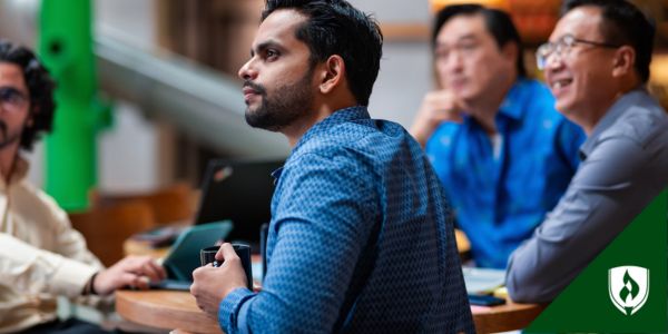 A court administrator and court clerk in a meeting