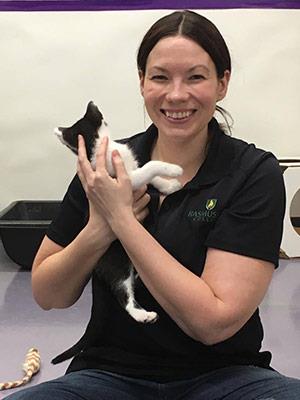 Rockford's Learning Services Coordinator Finds New Friend During Community Service Day