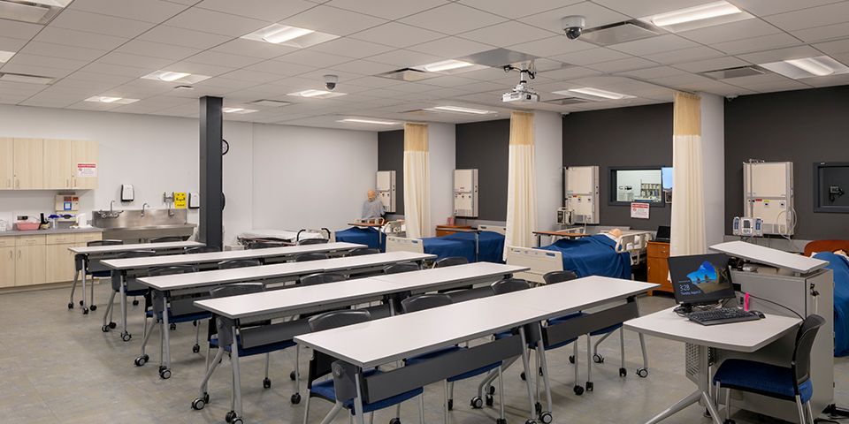 Nursing and Health Sciences lab at the Rasmussen University Mankato campus.